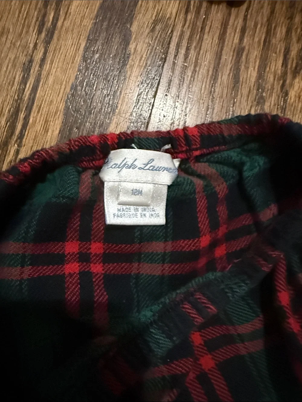 Ralph Lauren Red and Green Plaid Toddler Dress